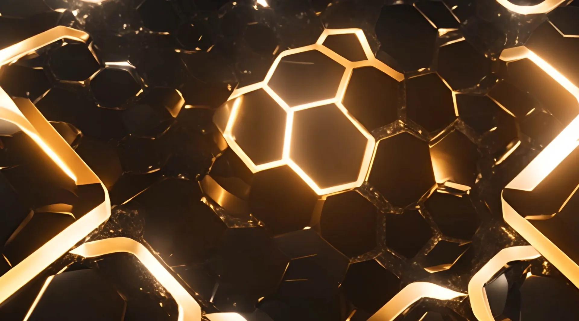 Elegant Tech Honeycomb Backdrop Stock Video